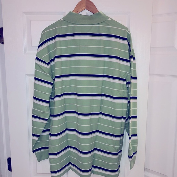 Buck & Buck Men’s Celery Green Long Sleeve Polo Shirt - Picture 2 of 10
